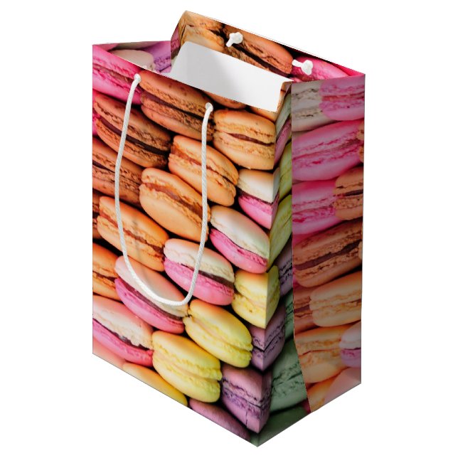 Bolsa De Regalo Mediana Macarrones Coloridos (Angulo Anverso)