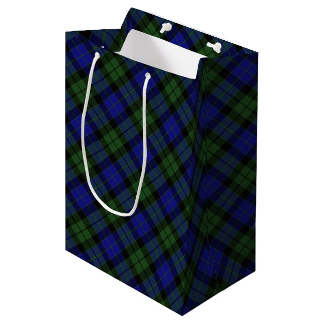 Bolsa De Regalo Mediana MacKay Green Scottish Clan Tartan Plaid (Angulo Anverso)