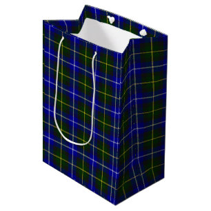 Bolsa De Regalo Mediana Macneil de la toallita verde azulada de Barra