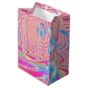Bolsa De Regalo Mediana MACRAME'- Colorida imagen abstracta de arte fracta