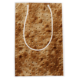 Bolsa De Regalo Mediana Macrotextura fresca de Matzah al horno Fotografía