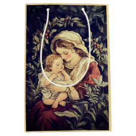 Bolsa De Regalo Mediana Madonna and Child Vintage Christmas