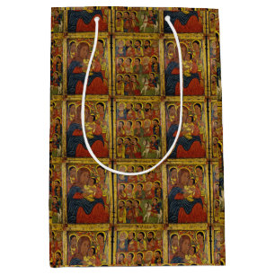 Bolsa De Regalo Mediana Madonna negra etíope y niño con santos