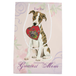 Bolsa De Regalo Mediana Madre del corazón de los Whippet
