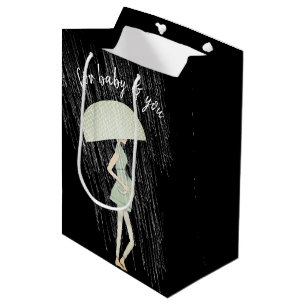 Bolsa De Regalo Mediana Madre esperada con paraguas