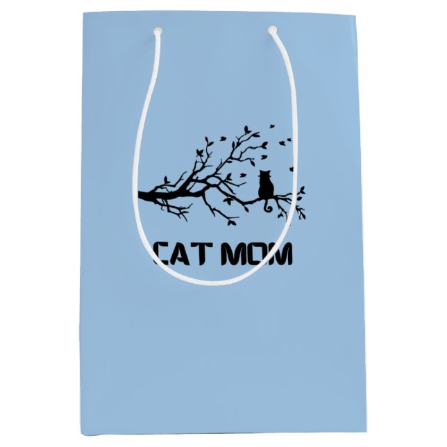 Bolsa De Regalo Mediana "Madre gata totalmente orgullosa (Anverso)