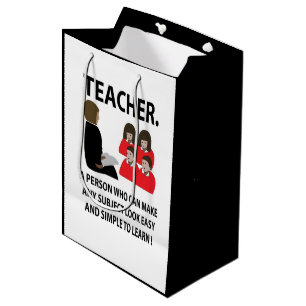 Bolsa De Regalo Mediana Maestra De Vuelta Al Colegio Cita A Maestra De Tip