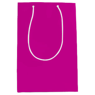 Bolsa De Regalo Mediana Magenta Brillante Sólido