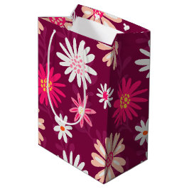 Bolsa De Regalo Mediana Magenta Daisy Design