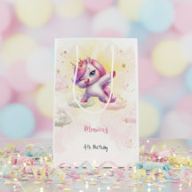 Magnífica magia rosa de los niños unicornio cumple