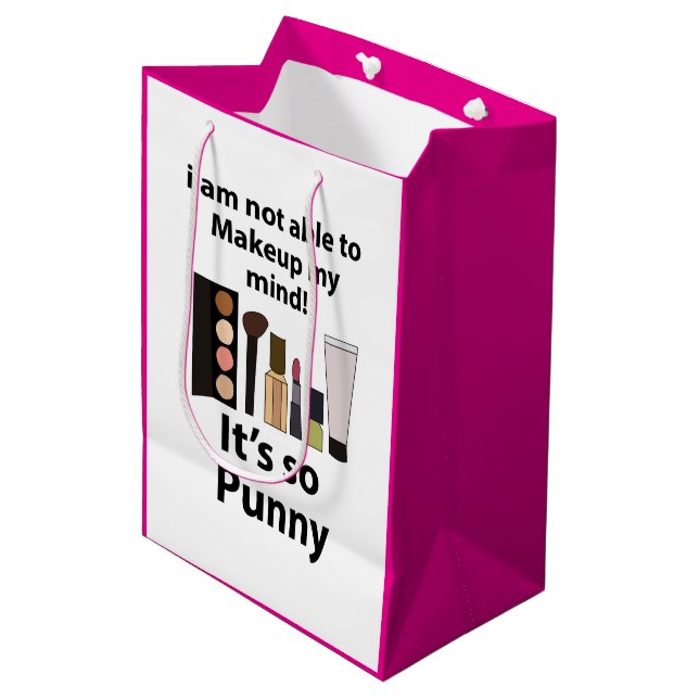 Bolsa De Regalo Mediana Makeup Funny Pun Makeup (Angulo Anverso)