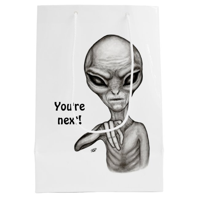 Bolsa De Regalo Mediana ¡Mala Alien, eres la siguiente! (Reverso)