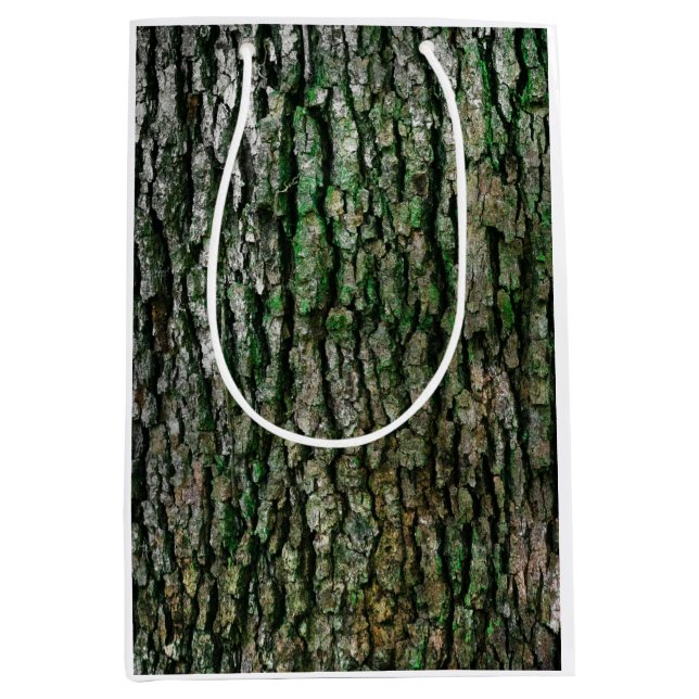 Bolsa De Regalo Mediana Maletero de árbol (corteza de madera) (Anverso)