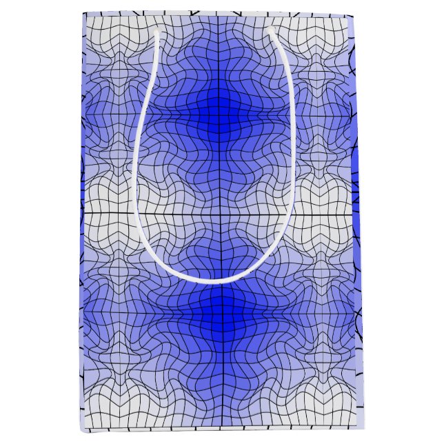 Bolsa De Regalo Mediana Malla de distorsión.C01.GBluex4.Líneas negras (Anverso)