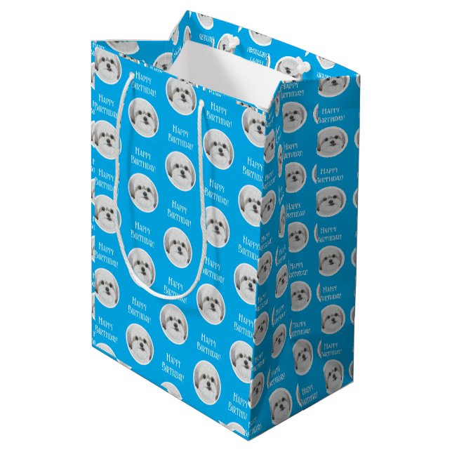 Bolsa De Regalo Mediana Malshi Azul (Angulo reverso)