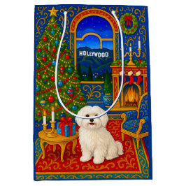 Bolsa De Regalo Mediana Maltese Holiday 