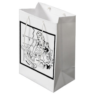 Bolsa De Regalo Mediana Mamá de cocina retro