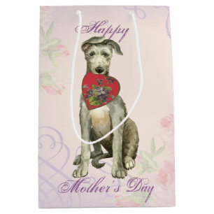Bolsa De Regalo Mediana Mamá del corazón de Deerhound del escocés