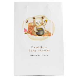 Bolsa De Regalo Mediana Mama To Bee Teddy Bear Honeycomb Baby Shower