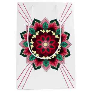 Bolsa De Regalo Mediana Mandala Pattern 02 in deep pink Medium Gift Bag