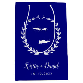 Bolsa De Regalo Mediana Mapa de las Islas Vírgenes Azules de la Marina Bod