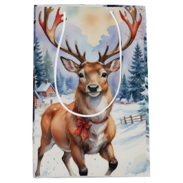 Bolsa De Regalo Mediana Maravilla de renos: colisos de vacaciones