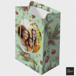 Bolsa De Regalo Mediana Marco de Pino Dorado