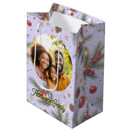 Bolsa De Regalo Mediana Marco de Pino Dorado