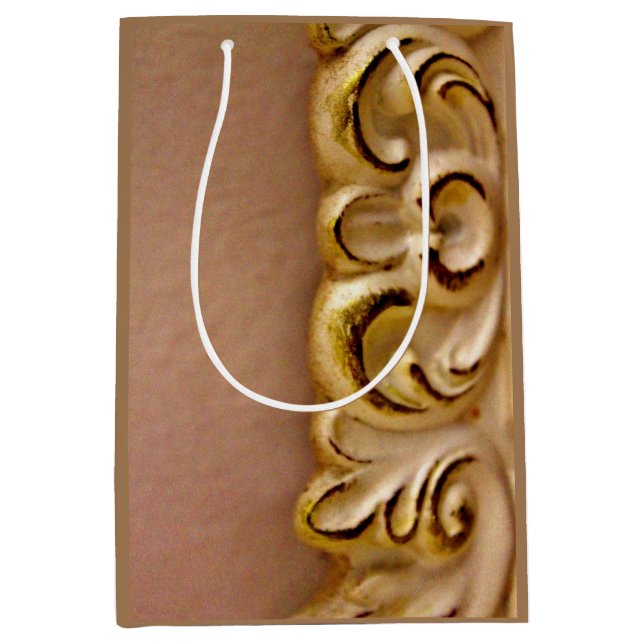 Bolsa De Regalo Mediana Marco dorado (Anverso)