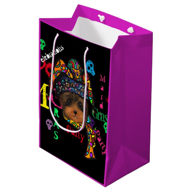 Bolsa De Regalo Mediana Mardi GRAS (Angulo Anverso)