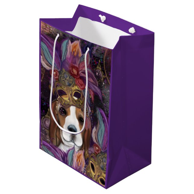 BOLSA DE REGALO MEDIANA MARDI GRAS BEAGLE (Angulo Anverso)