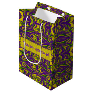 Bolsa De Regalo Mediana Mardi Gras Kaleidoscope