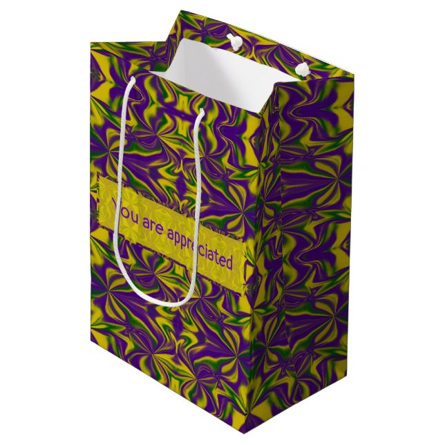 Bolsa De Regalo Mediana Mardi Gras Kaleidoscope (Angulo Anverso)