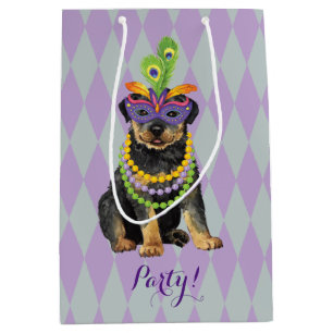 Bolsa De Regalo Mediana Mardi Gras Rottweiler