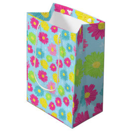 Bolsa De Regalo Mediana Margaritas Coloridas