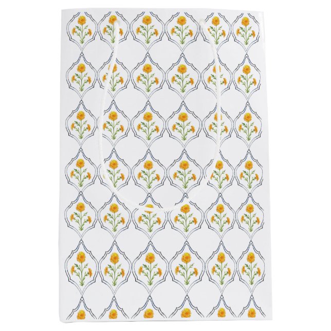 Bolsa De Regalo Mediana Marigold y Trellis (Anverso)