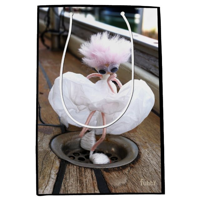 Bolsa De Regalo Mediana Marilyn Monroe pose in Witte rok door fubby. (Anverso)