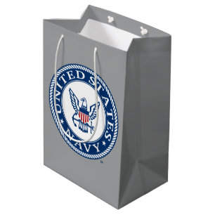 Bolsa De Regalo Mediana Marina de Estados Unidos Alteración naval Emblem