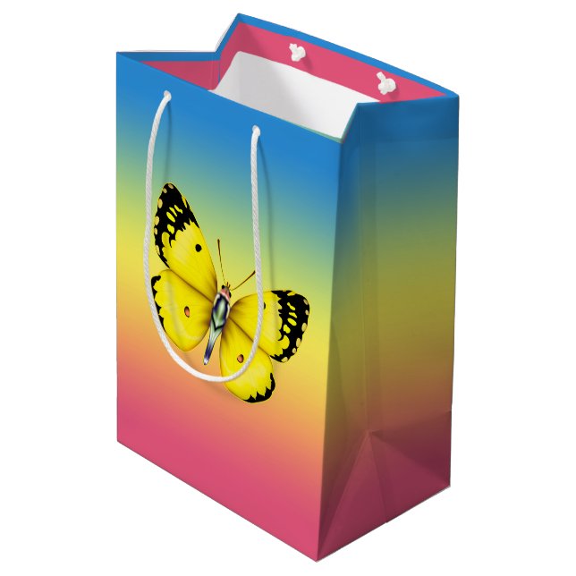 Bolsa De Regalo Mediana Mariposa (Angulo reverso)