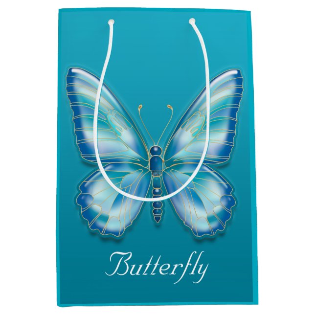 Bolsa De Regalo Mediana Mariposa (Anverso)