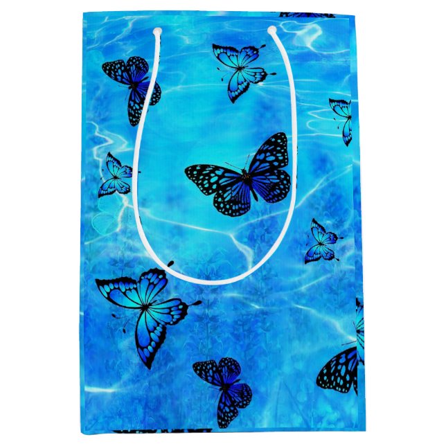Bolsa De Regalo Mediana Mariposa azul (Anverso)