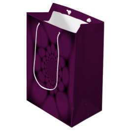 Bolsa De Regalo Mediana Mariposa Pétalo Negro Púrpura