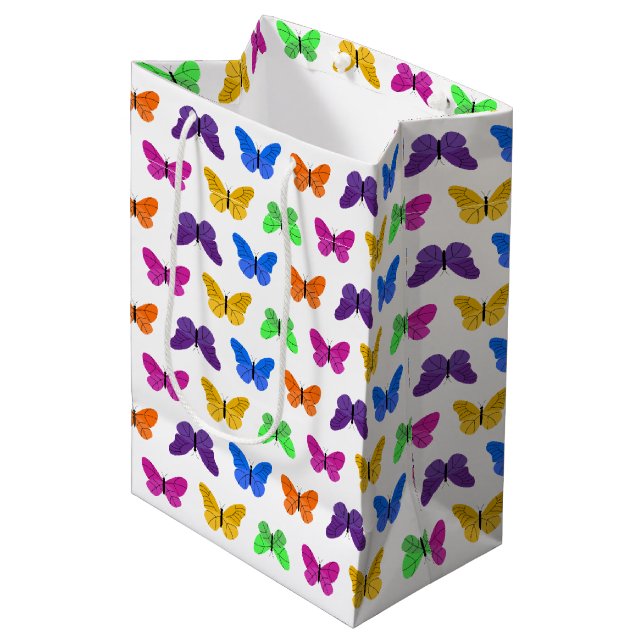 Bolsa De Regalo Mediana Mariposas (Angulo Anverso)