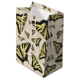 Bolsa De Regalo Mediana Mariposas de cereal de cola de cereal amarillo del