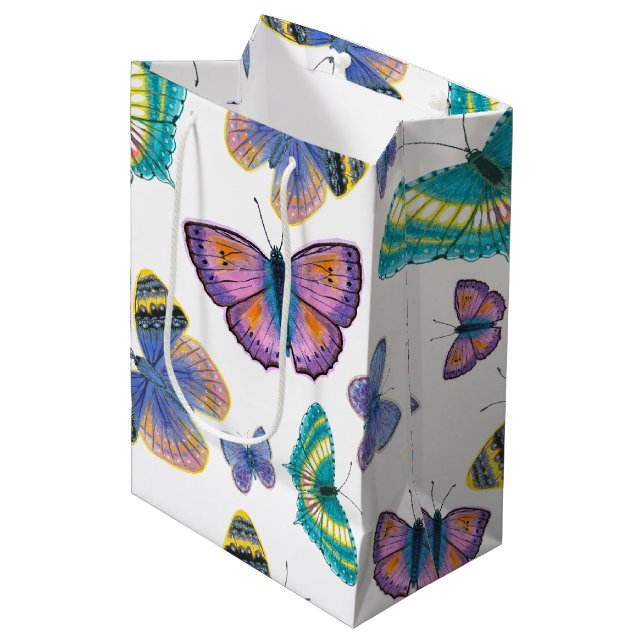 Bolsa De Regalo Mediana Mariposas de verano (Angulo Anverso)