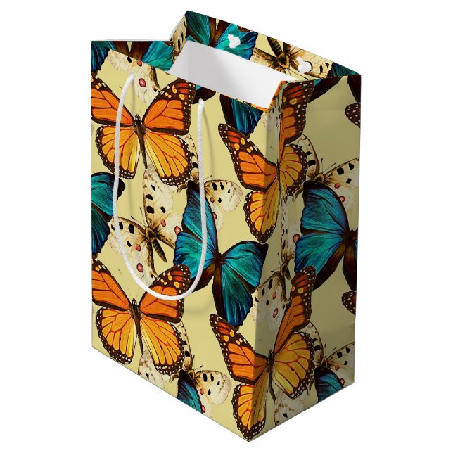 Bolsa De Regalo Mediana Mariposas hermosas (Angulo reverso)