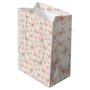 Bolsa De Regalo Mediana Mariposas rosadas bonitas