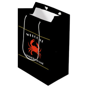 Bolsa De Regalo Mediana Mariscos modernos bienvenidos Cangrejo rojo person