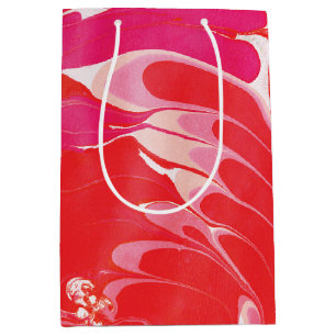 Bolsa De Regalo Mediana Mármol de moras rojas