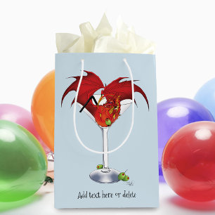 Bolsa De Regalo Mediana Martini Fantasy Red Dragon